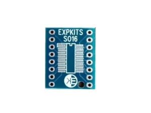 SOSS16 SMD-DIP Dönüştürücü Kart – SOIC & SSOP 16 Pin İçin Çift Yüzlü Adaptör