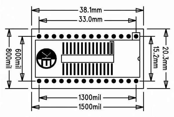 SOSS28 SMD-DIP dönüştürücü